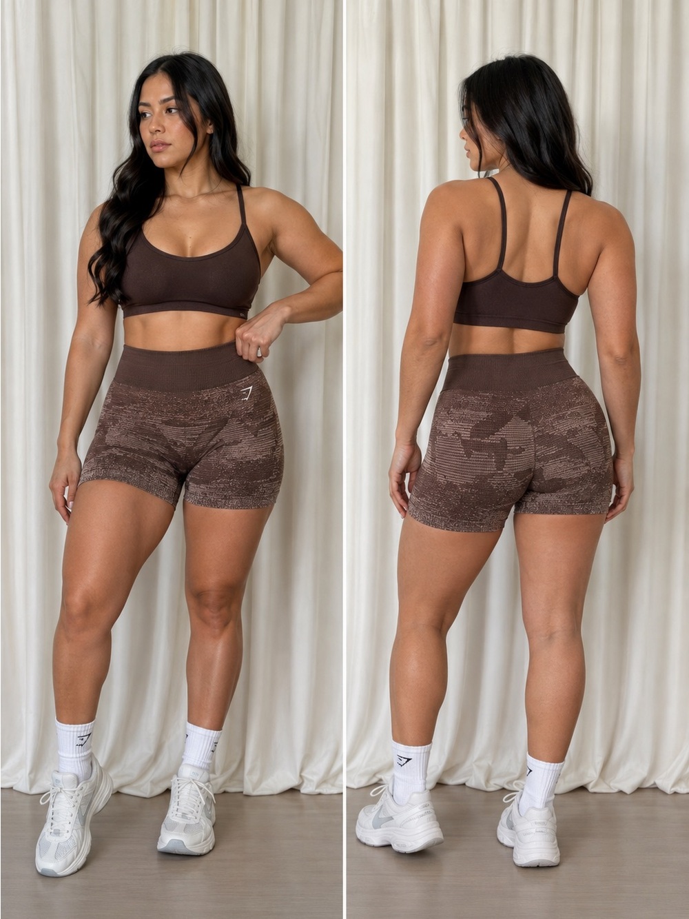 Gym shark Seamless High-Waist Brown Shorts size small